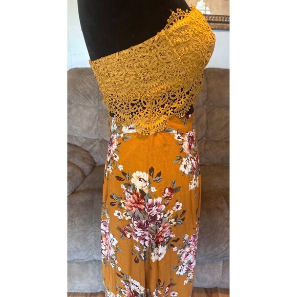 Romantic Floral Maxi Dress Feminine Fairy Sleeveless Beach Whimsy Cottage Core - Picture 5 of 11